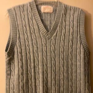 Vintage Jantzen blue knit v-neck sweater vest